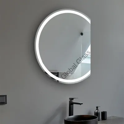Зеркало Global Glass MR-17 750х900, с LED-подсветкой и срезом справа